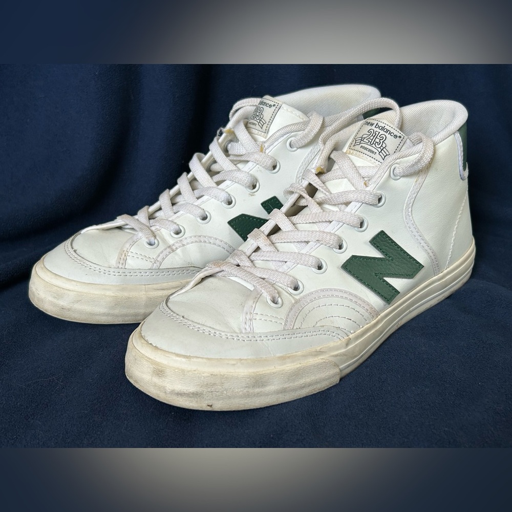 New Balance Numeric 213 Mid-top White and Dark Green Sneakers